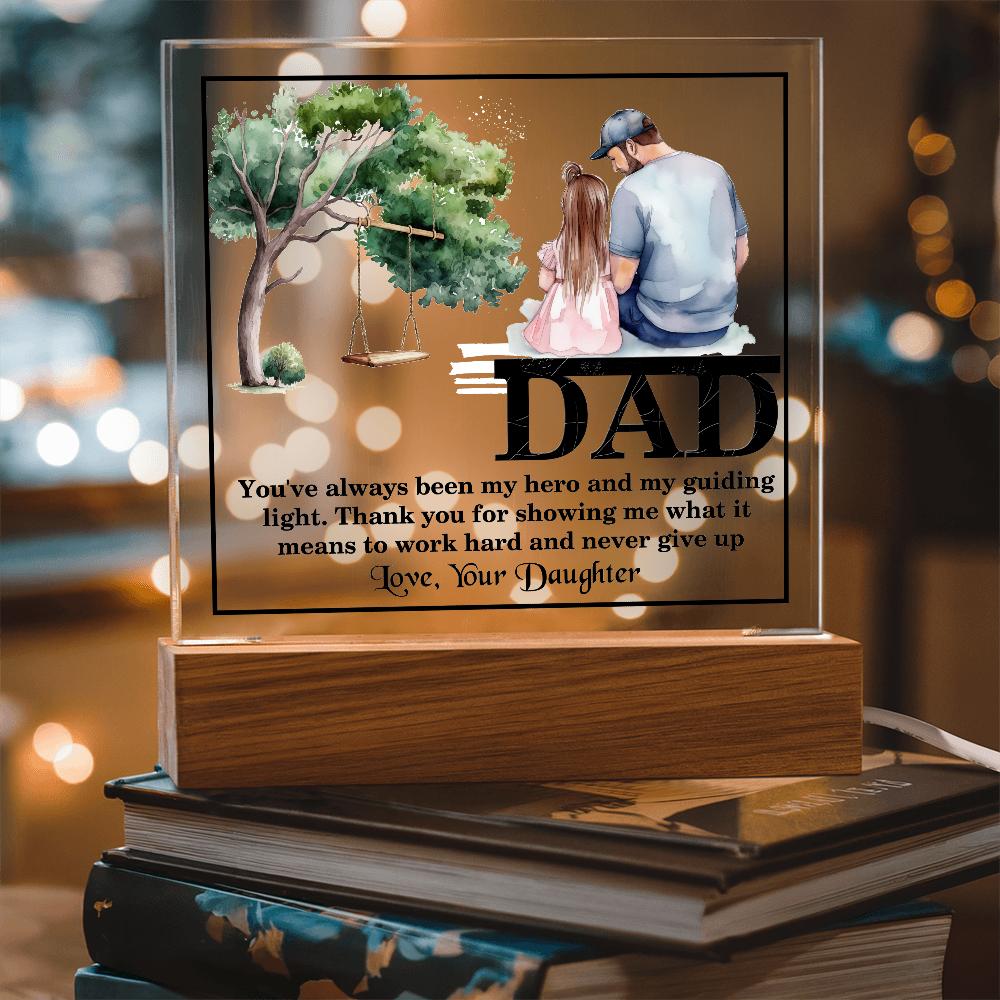 Best Gift For Dad, Amazing Gift For Dad, Square Acrylic Plaque Gift for Dad