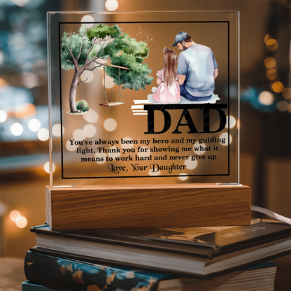 Best Gift For Dad, Amazing Gift For Dad, Square Acrylic Plaque Gift for Dad