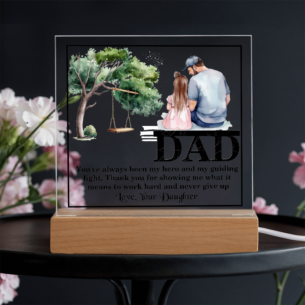 Best Gift For Dad, Amazing Gift For Dad, Square Acrylic Plaque Gift for Dad