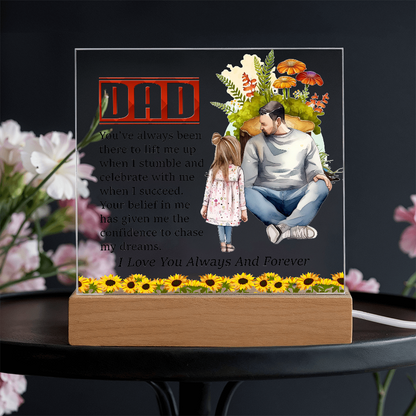 Amazing Gift For Dad, Square Acrylic Plaque Best Gift For Dad