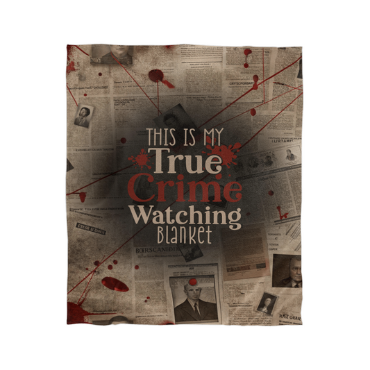 This Is My True Crime Watching Blanket – Cozy Fleece Throw for Crime Lovers
