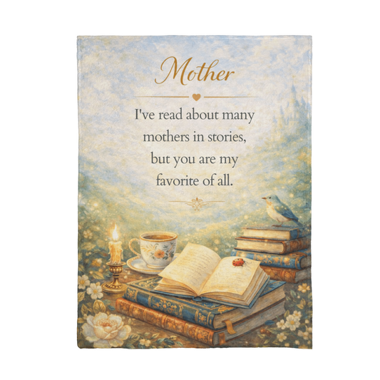 Mother Bookish Blanket, Mother's Day Mink Touch Fleece Blanket, Gift for Mom from Daughter or Son, Storybook Inspired Cozy Throw