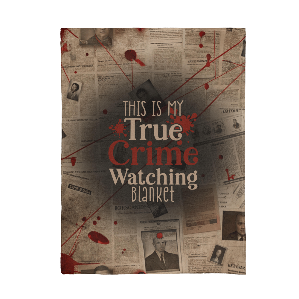 This Is My True Crime Watching Blanket – Cozy Fleece Throw for Crime Lovers