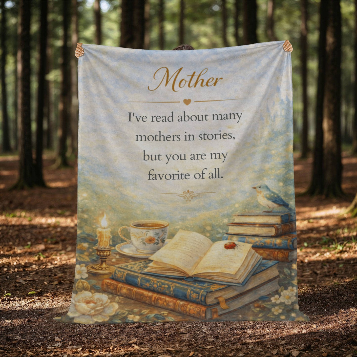 Mother Bookish Blanket, Mother's Day Mink Touch Fleece Blanket, Gift for Mom from Daughter or Son, Storybook Inspired Cozy Throw