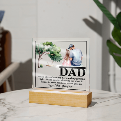 Best Gift For Dad, Amazing Gift For Dad, Square Acrylic Plaque Gift for Dad