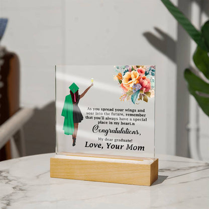 Printed Square Acrylic Plaque - A Perfect Graduation Keepsake for Proud Moments