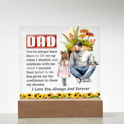 Amazing Gift For Dad, Square Acrylic Plaque Best Gift For Dad