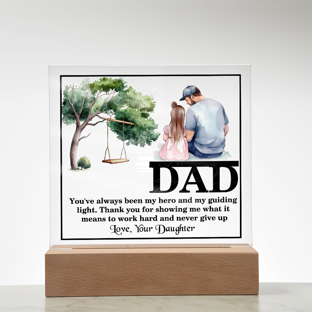 Best Gift For Dad, Amazing Gift For Dad, Square Acrylic Plaque Gift for Dad