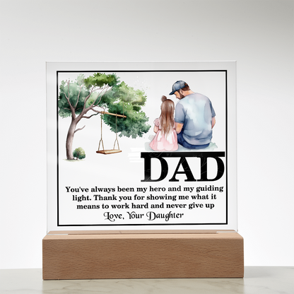 Best Gift For Dad, Amazing Gift For Dad, Square Acrylic Plaque Gift for Dad