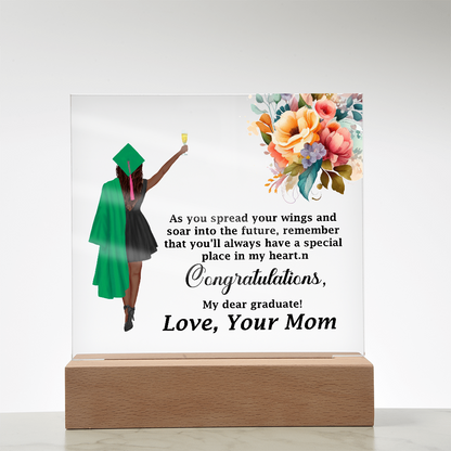 Printed Square Acrylic Plaque - A Perfect Graduation Keepsake for Proud Moments