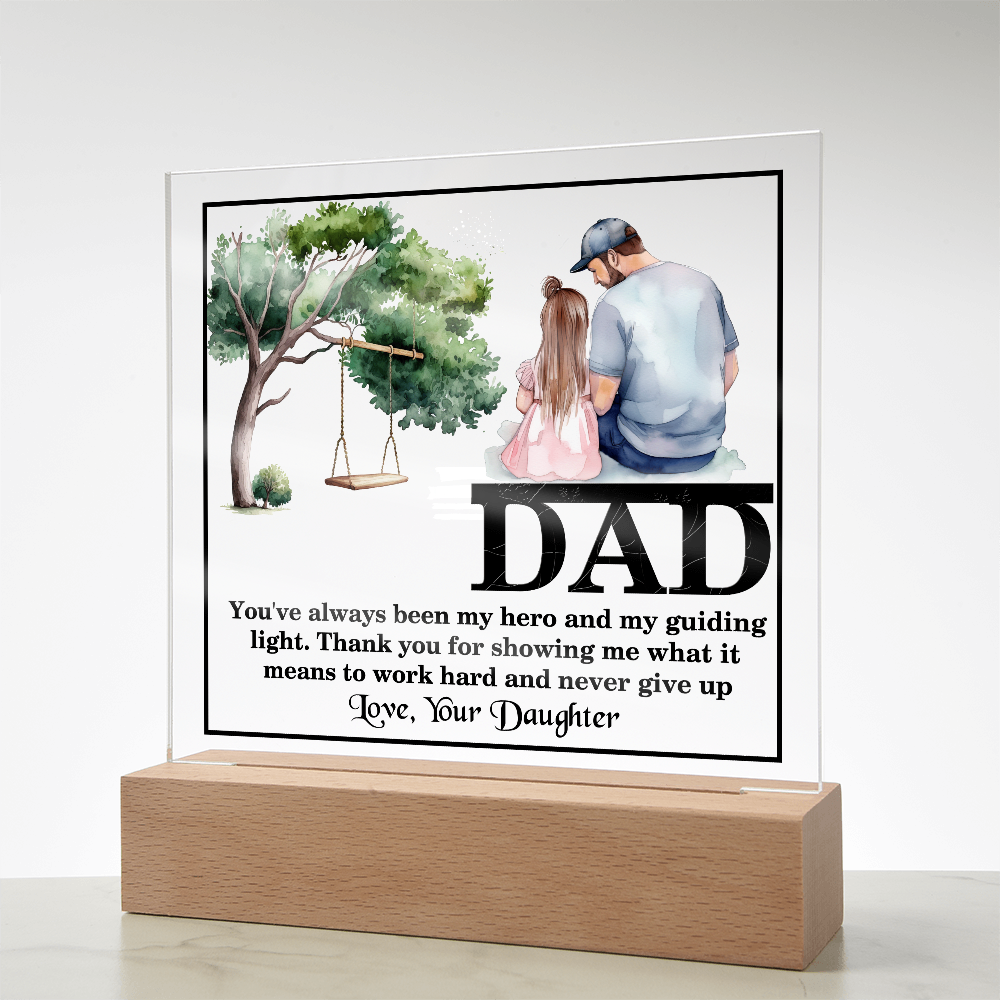 Best Gift For Dad, Amazing Gift For Dad, Square Acrylic Plaque Gift for Dad