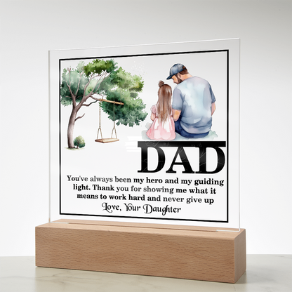 Best Gift For Dad, Amazing Gift For Dad, Square Acrylic Plaque Gift for Dad