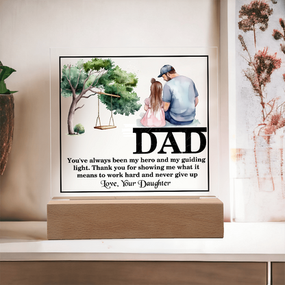 Best Gift For Dad, Amazing Gift For Dad, Square Acrylic Plaque Gift for Dad