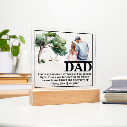 Best Gift For Dad, Amazing Gift For Dad, Square Acrylic Plaque Gift for Dad