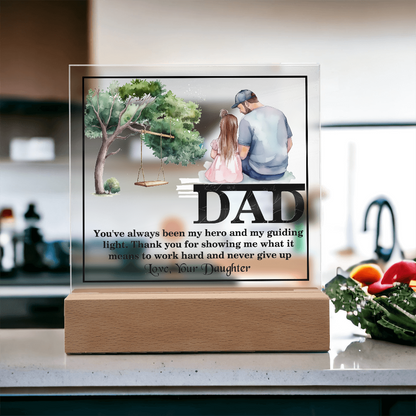 Best Gift For Dad, Amazing Gift For Dad, Square Acrylic Plaque Gift for Dad