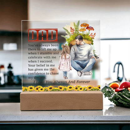 Amazing Gift For Dad, Square Acrylic Plaque Best Gift For Dad