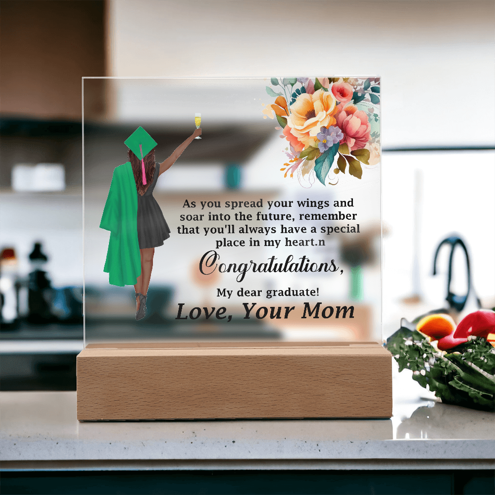 Printed Square Acrylic Plaque - A Perfect Graduation Keepsake for Proud Moments