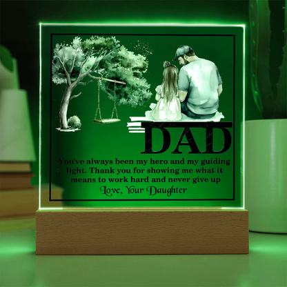 Best Gift For Dad, Amazing Gift For Dad, Square Acrylic Plaque Gift for Dad