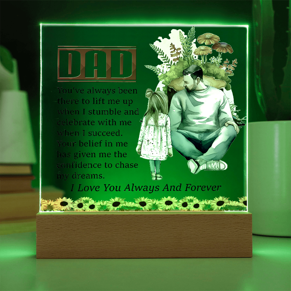 Amazing Gift For Dad, Square Acrylic Plaque Best Gift For Dad