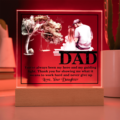 Best Gift For Dad, Amazing Gift For Dad, Square Acrylic Plaque Gift for Dad