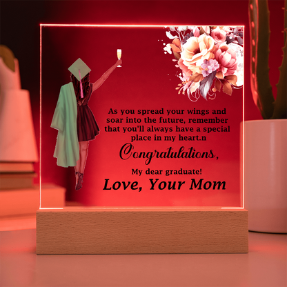 Printed Square Acrylic Plaque - A Perfect Graduation Keepsake for Proud Moments