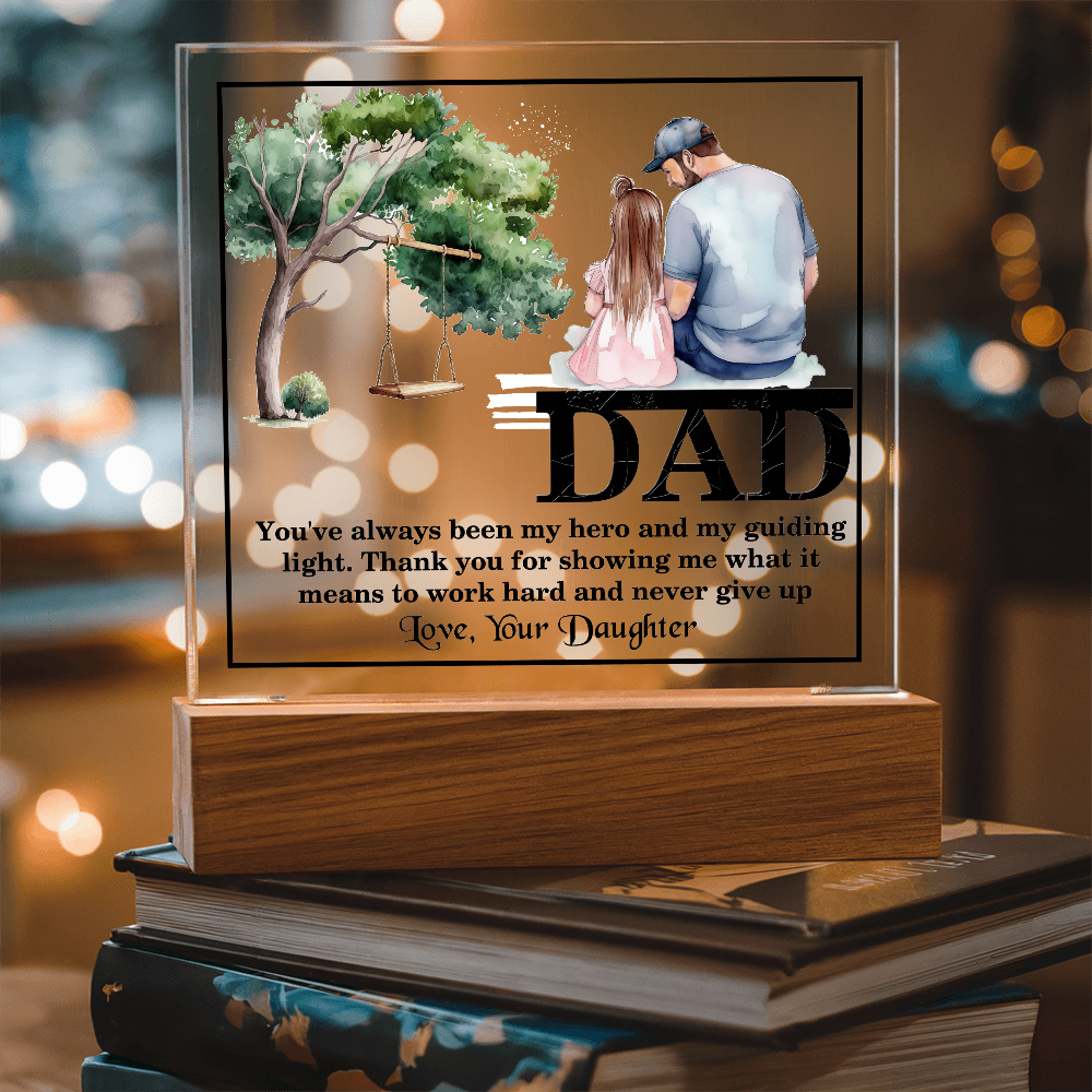 Best Gift For Dad, Amazing Gift For Dad, Square Acrylic Plaque Gift for Dad