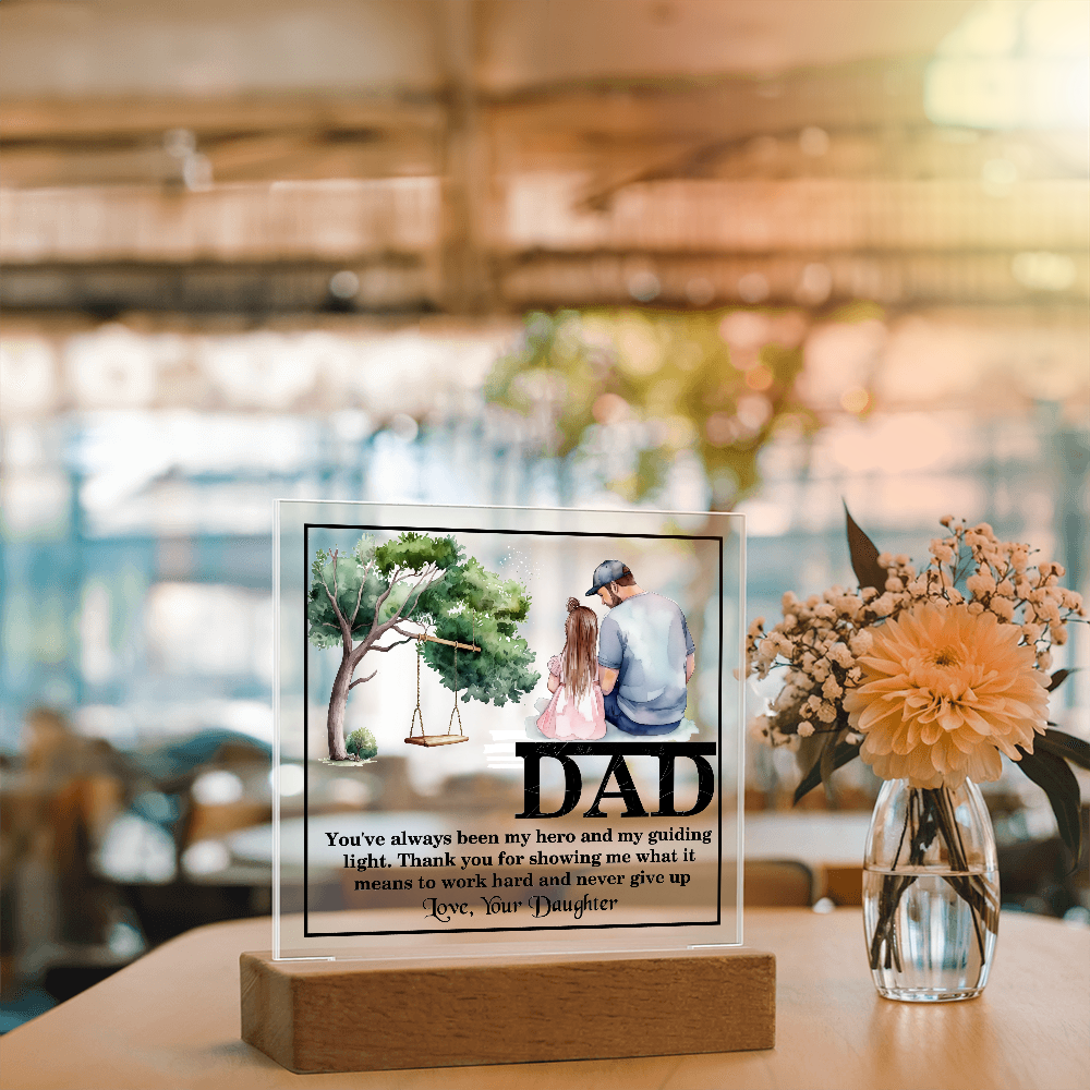 Best Gift For Dad, Amazing Gift For Dad, Square Acrylic Plaque Gift for Dad