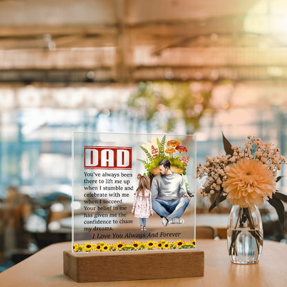 Amazing Gift For Dad, Square Acrylic Plaque Best Gift For Dad