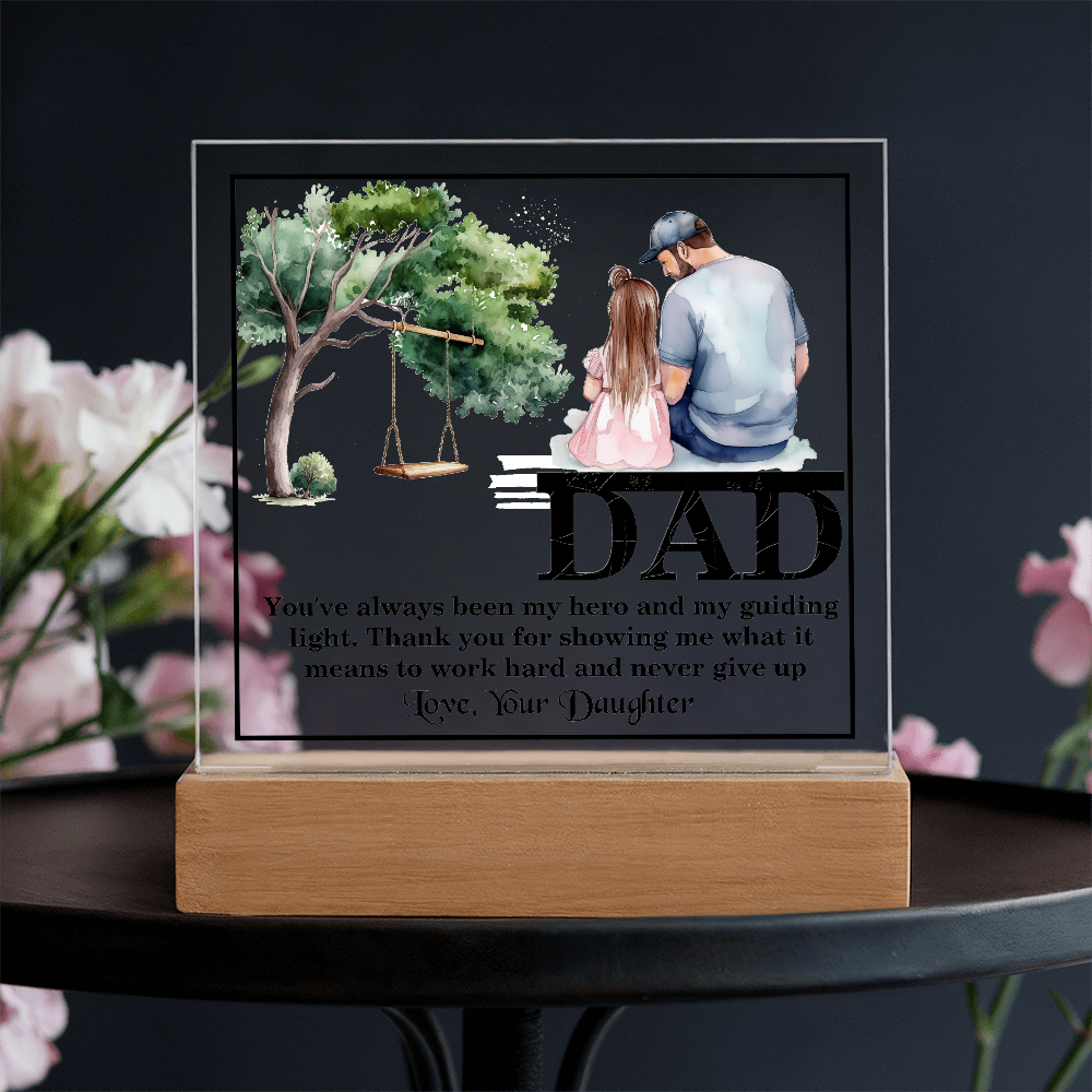 Best Gift For Dad, Amazing Gift For Dad, Square Acrylic Plaque Gift for Dad