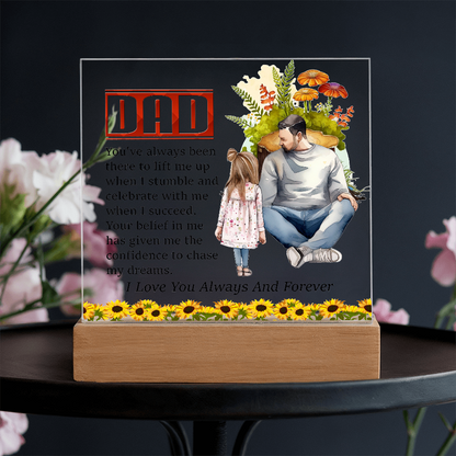 Amazing Gift For Dad, Square Acrylic Plaque Best Gift For Dad