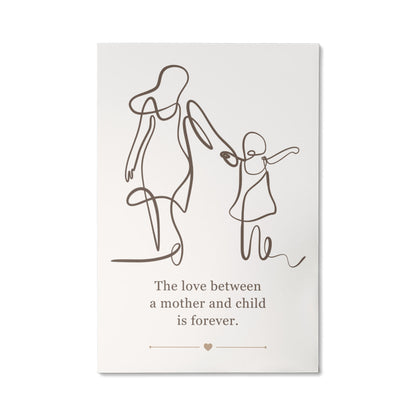 Minimalist Mother and Child Canvas Wall Art | Modern Line Drawing | Elegant Mother's Day Gift for Mom