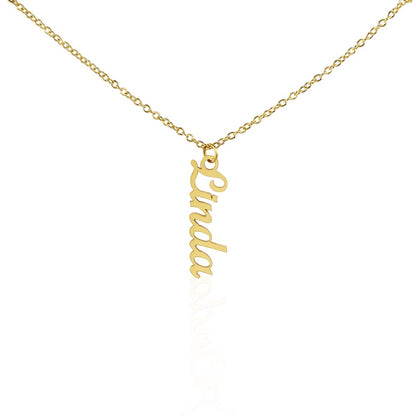 Personalized Vertical Name Necklace with Multiple Charms – Custom Script Names Gift for Mom