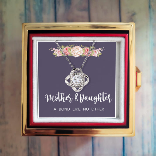 Mother & Daughter – Love Knot Necklace - A Bond Like No Other, A Connection of Love, Strength, and Forever