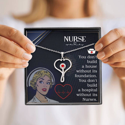 Nurse Appreciation Gift - Stethoscope Necklace for Dedicated and Compassionate Nurses