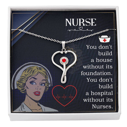 Nurse Appreciation Gift - Stethoscope Necklace for Dedicated and Compassionate Nurses