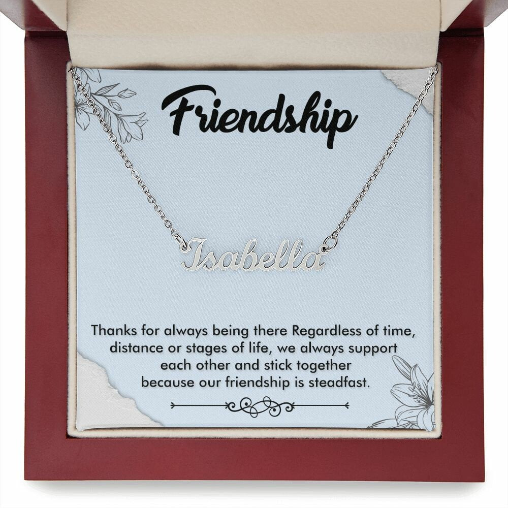 Friendship Necklace - Personalized Name Necklace, Custom Personalized Gift, Script Name Necklace, Perfect Gift For Best Friends Gift for Her