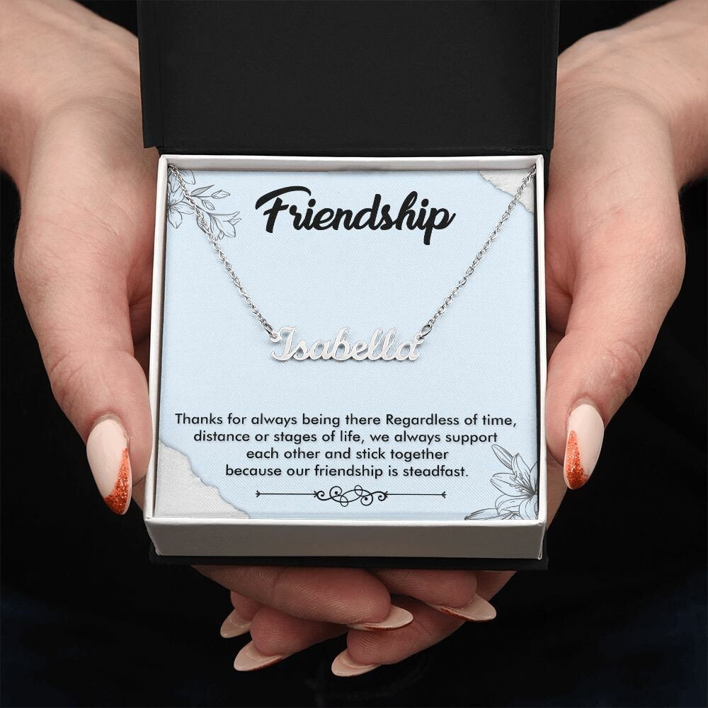 Friendship Necklace - Personalized Name Necklace, Custom Personalized Gift, Script Name Necklace, Perfect Gift For Best Friends Gift for Her