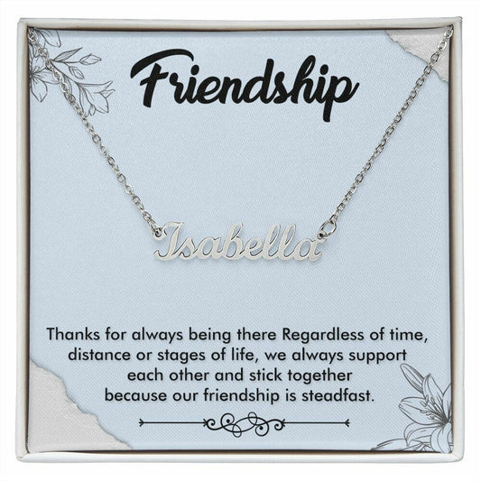 Friendship Necklace - Personalized Name Necklace, Custom Personalized Gift, Script Name Necklace, Perfect Gift For Best Friends Gift for Her