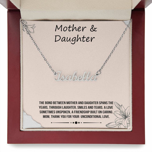 Mother & Daughter - Personalized Name Necklace, Custom Personalized Gift, Script Name Necklace, Perfect for Mom, Perfect Gift for Her